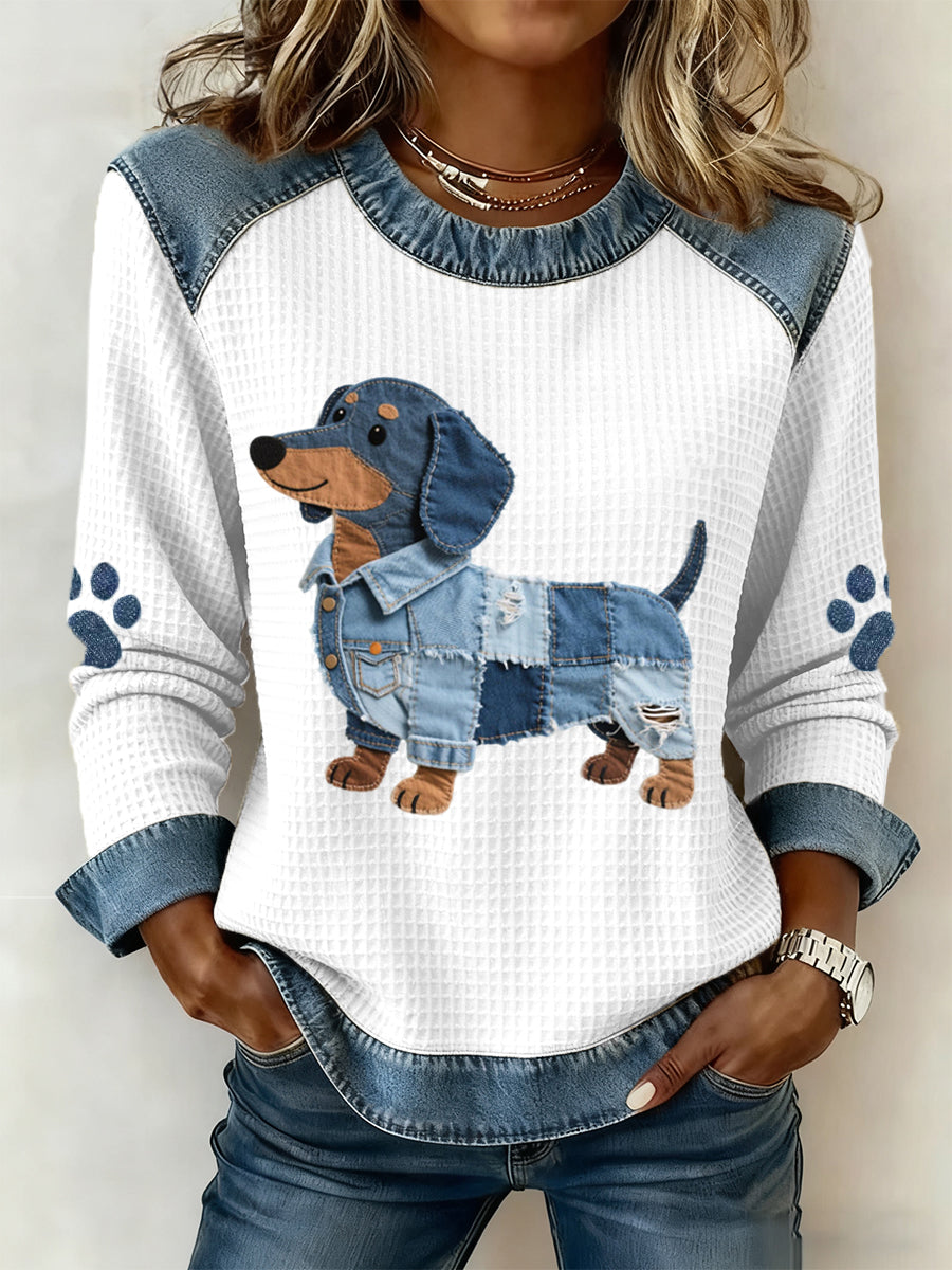 Karina | Sød Hvalpe Patchwork Bluse