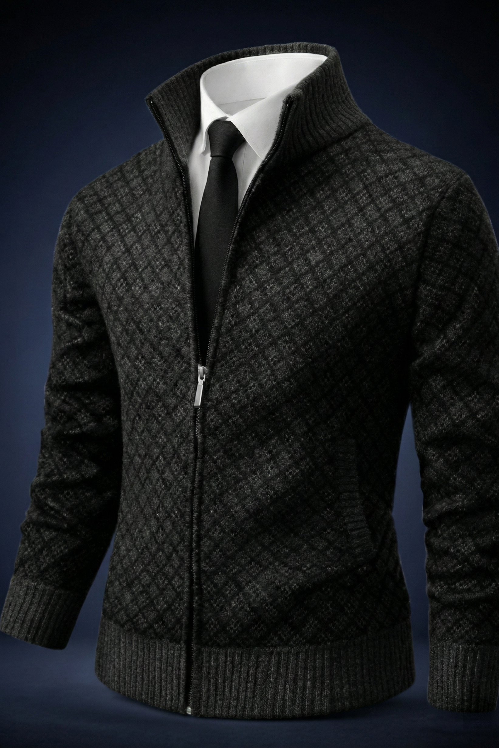 Adrian™ | Eksklusiv cardigan med lynlås
